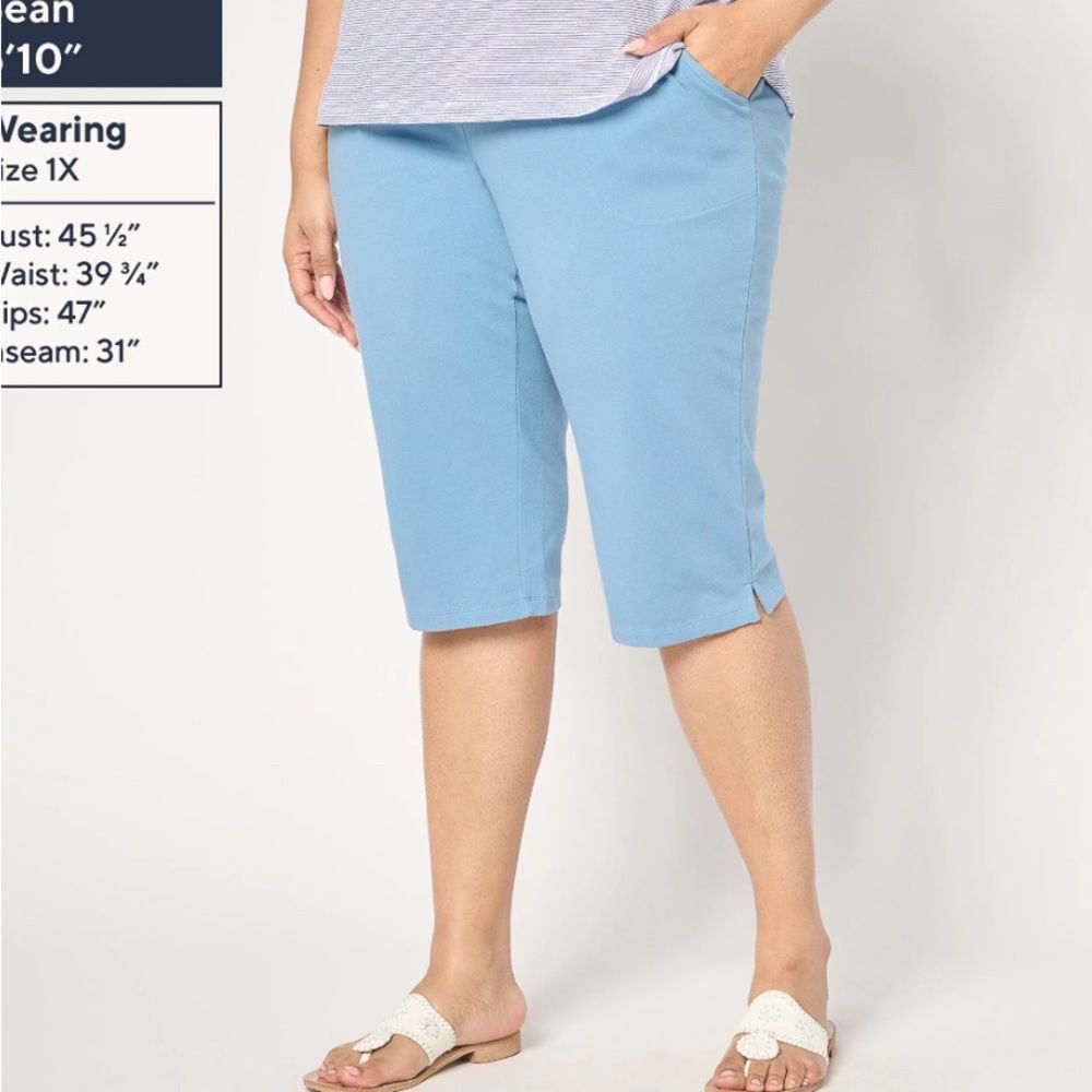 Denim & Co. Regular Duo Stretch Skimmer with Pockets Size 3X